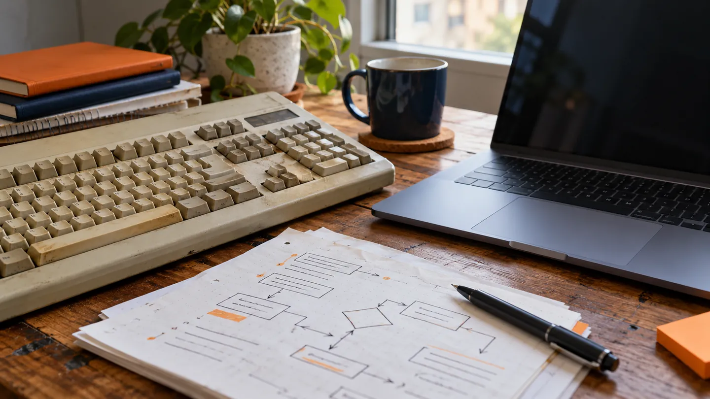 Illustrative workspace for modernizing business software