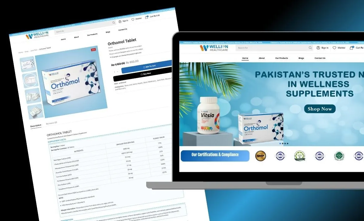 Project screen for Wellion Healthcare
